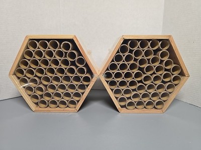 Hanging Insect Bee Bug Hotel Wooden House Wildlife Shelter Sealed Set Of 2