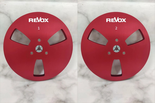 One Pair 7'' red Revox Tape Reel For PR-99 A77 B77 G36 Etc Tape Recorder