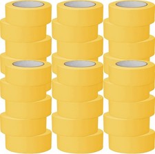 Frienda 30 Rolls Automotive Refinish Masking Tape 1.4 Inch x 60 Yard, Yellow