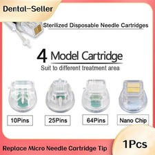 Replacement Micro Needle Cartridge Tip Nano 10/25/64 Pins Gold For RF Machine