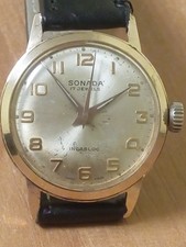 Orologio da polso uomo meccanico svizzero vintage 17 jewels Incabloc Sonada