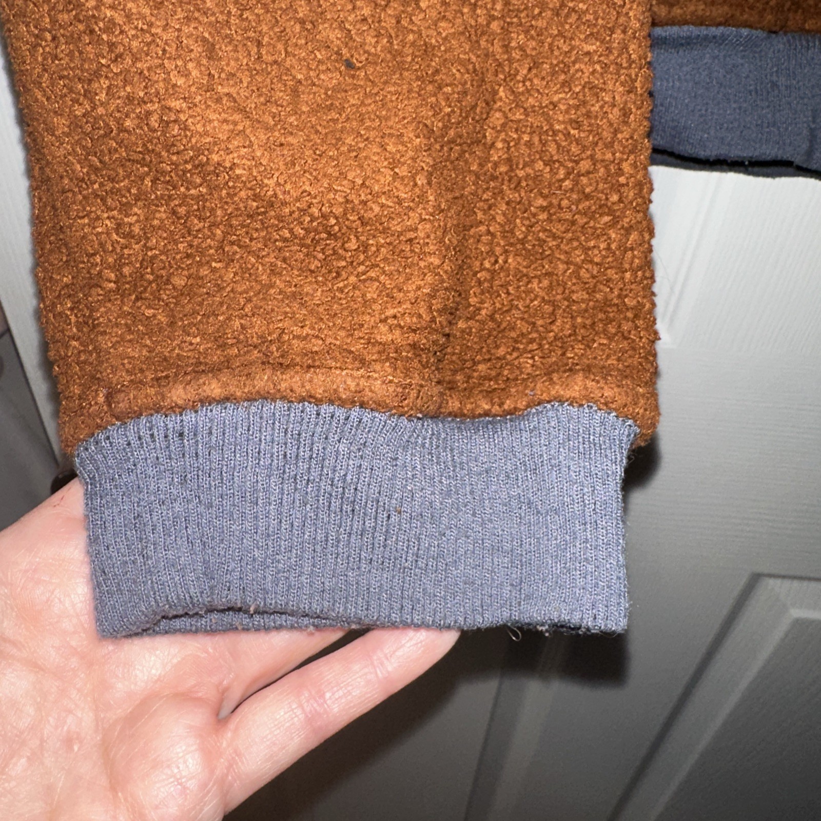 Patagonia Shearling Button Pullover Small Brown O… - image 5