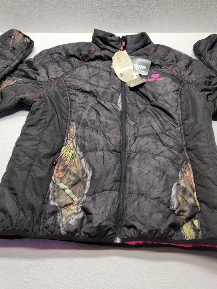 Mossy Oak Women’s XL 46-48 Black Camo Coat Pink Lining Break-Up Eclipse Jacket - Image 2 of 4