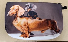 Dachshund Tapestry Dog Toiletry Bag Cosmetic Makeup Organizer