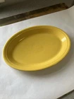 Vintage Fiesta Ware 13.5" X 9.5" Oval Serving Platter  HLC Sunflower Yellow
