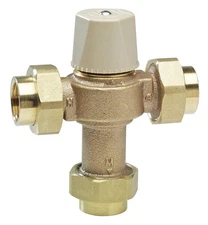 Watts-LFMMV-M1-UT-3/4 Union Inlet Type Thermostatic Mixing Valve No Lead Copper