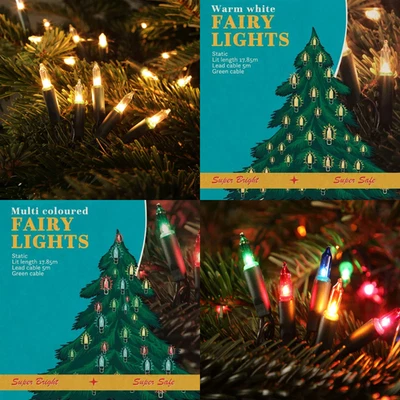 NOMA Classics LED String Lights – Warm White or Multicoloured 40, 80 & 120 LEDS