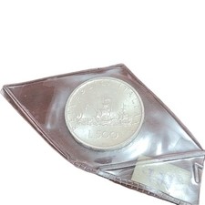 Moneta Argento 500 Lire  3 Caravelle  1987 Sigillato  da Divisionale. FDC