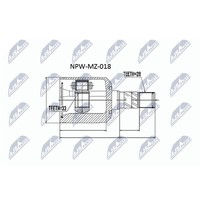 NTY NPW-MZ-018 Gelenksatz, Antriebswelle