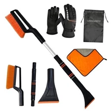  32 Inch Snow Brush - Aluminum Car Snow Scraper and Brush for Cars Windshield 