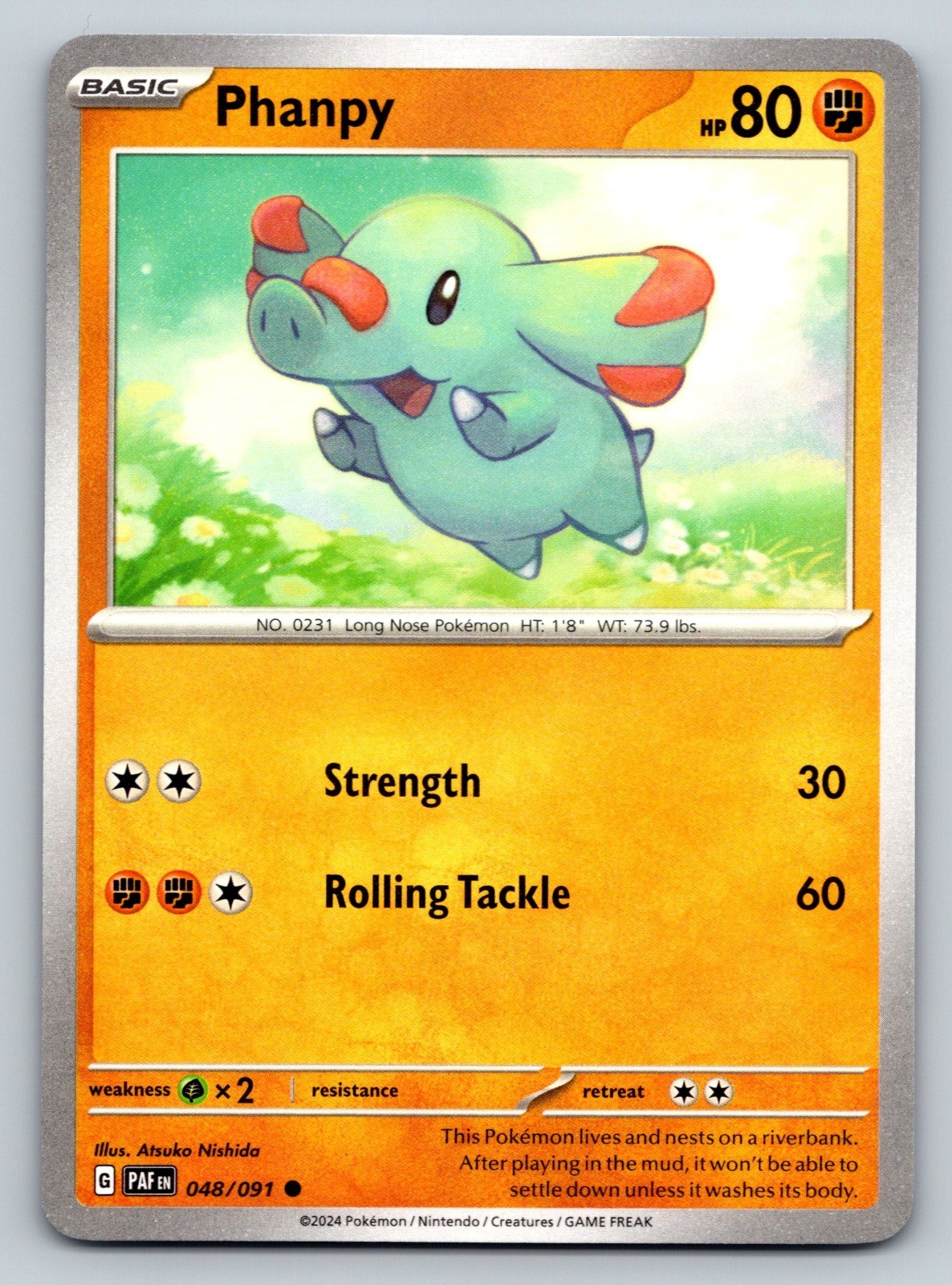 Phanpy Common SV: Paldean Fates 048/091 NM