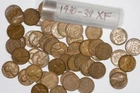 1930-1939 PDS XF Lincoln Wheat Penny Roll of 50 Coins EXTREMELY FINE CONDITION