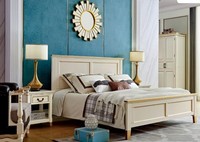 Schlafzimmer Set Design Bett+2X Nachttische MöBel Komplett Holz Kleiderschrank