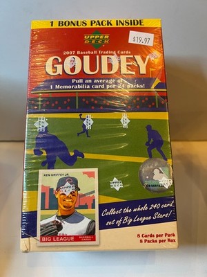 2007 UPPER DECK GOUDEY BASEBALL FACTORY SEALED MLB BLASTER BOX