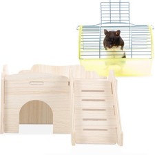 Solid Wood Hamster Sleeping Nest Climbing Frame Cozy Hideout Hides