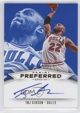 2013-14 Panini Preferred Panini Signatures Blue 21/25 Taj Gibson #584 Auto 3w8