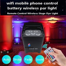 Wireless DMX512 Wifi APP Control Par Light 6x18W RGBWAUV Battery DJ LED Uplights
