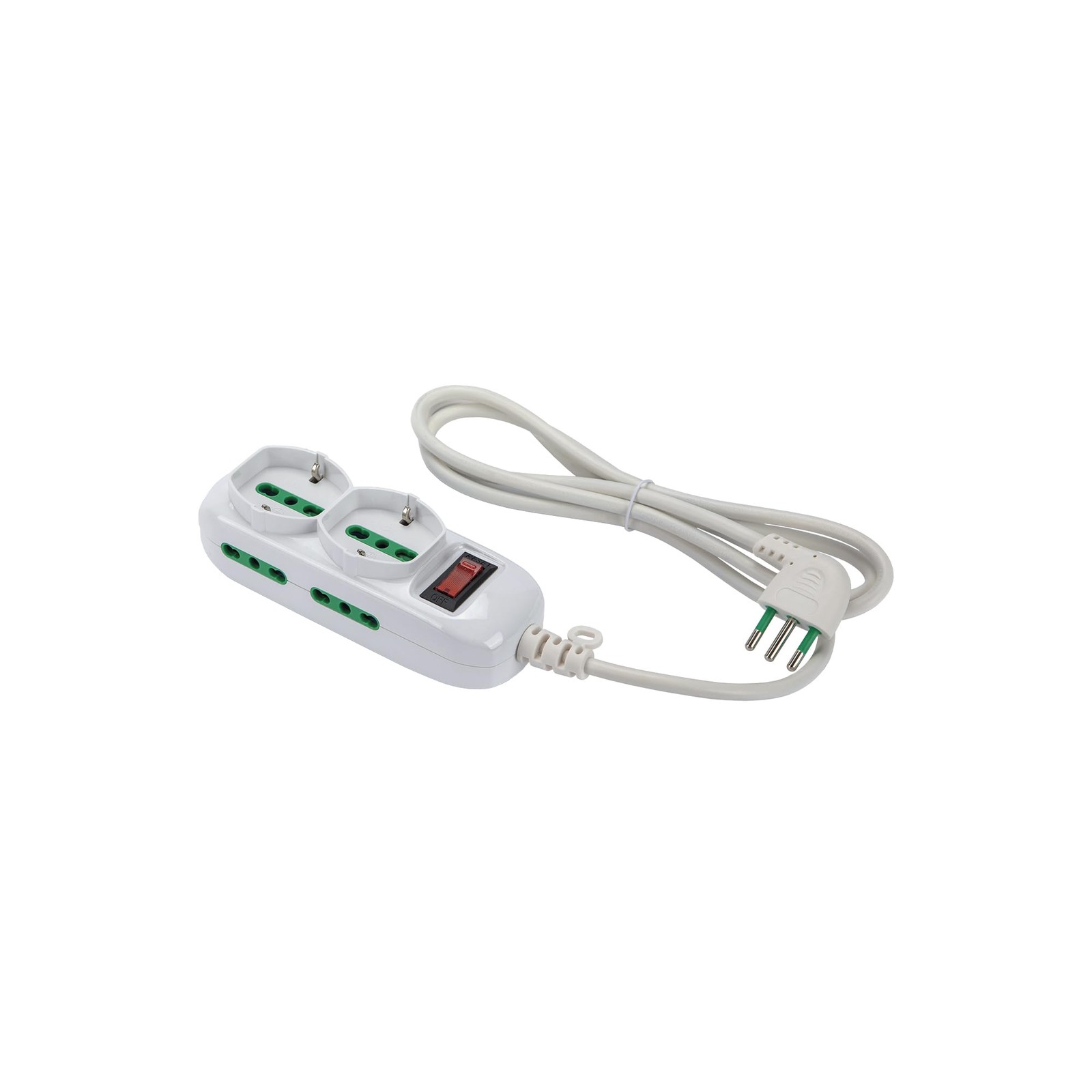 FANTON 474144 Multipresa TRIAX 2 prese bipasso-schuko, 4 prese bipasso, cav KzQV