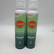 2 Pk Lume Whole Body Deodorant Invisible Spray Fresh Alpine 3.6oz Aluminum Free