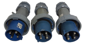 LOT OF 3- MENNEKES ME 460P9W-1109 V60A 4W 250VAC USED CUT CABLE