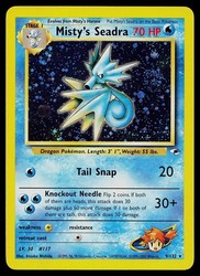 Misty's Seadra 009/132 Prerelease Holo Gym Heroes