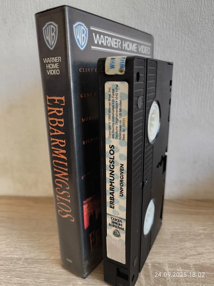 [VHS] ►ERBARMUNGSLOS (1992)◀︎ Clint Eastwood | Grossbox | Getestet 100% Ok - Bild 3 von 4