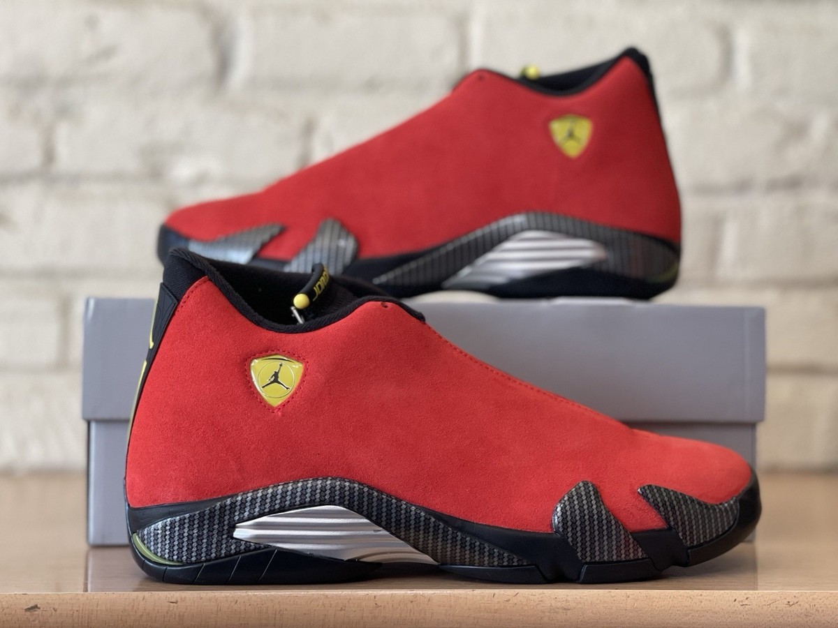 Air Jordan 14 Retro Ferrari Challenge Red Basketball Men Sz 11