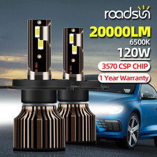 LED Headlight Bulbs H1 H4 H7 H8 H9 H11 9005 9006 Bright White 6500K