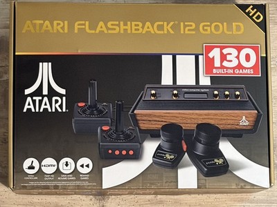 Atari Flashback 12 Gold HDMI Console 130 Classic Games with Pedals AR3080B New