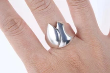 sz8 Retro MWS Modernist sterling ring