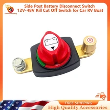 Side Post Battery Disconnect Switch Kill Cut Off Switch for Car RV Boat 12V-48V