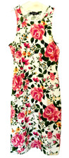 ABSOLUTELY! Comfy Stretchy Soft Crepe Floral  Sleeveless Dress-M