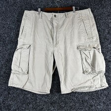 Levi Strauss Mens Tan Khaki Cargo Shorts Size 42 Cotton Utility Multi-Pocket