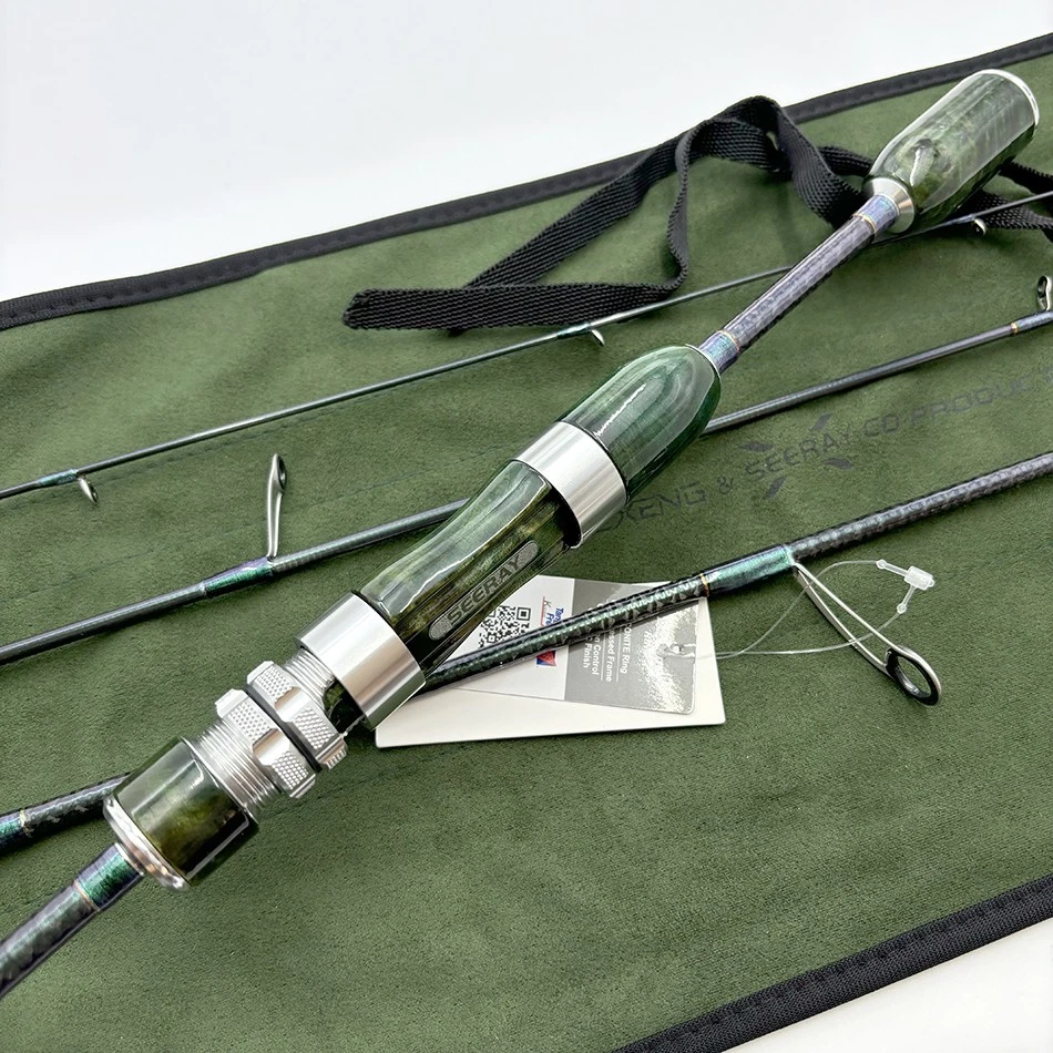 SEERAY caña de pescar de viaje ultraligera giratoria 4'7'' 5'6'' 2-8 lb Fuji rápida Foto 4 de 4