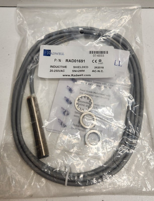 NEW IN BAG! RADWELL 20-250V INDUCTIVE SENSOR RAD01691