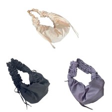 Large Capacity Canvas Crossbody Bag With Ruffle Designs Korean Shoulder Bag