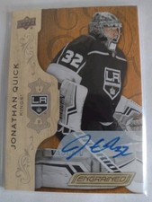2018-19 UPPER DECK UD ENGRAINED JONATHAN QUICK #26 AUTOGRAPH AUTO