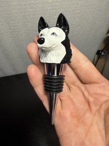 Custom Dog Head Siberian Husky Bottle Stopper