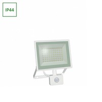 Led LUX3 Fluter Weiß 50W Strahler 4300Lm IP44 Warmweiß 3000K Mit Bewegungsmelder