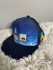 Nickelodeon Trucker Cap Men's One Size Navy Blue SpongeBob SquarePants Snapback