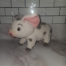 Disney Store Moana Pua Pig 10" Plush Stuffed Animal Toy White Grey Spots