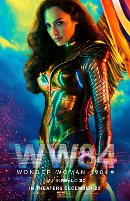 AA5948 Wonder Woman 1984 Film By Patty Jenkins 2020 Real 3D Movie Poster 11x17