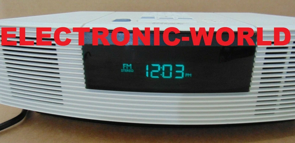 MINT Bose Wave radio CD player AWRC-1P alarm clock White TESTED 100% WORKING - Image 2 of 4