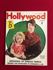 1935, Shirley Temple, "Hollywood" Magazine No Label Scarce