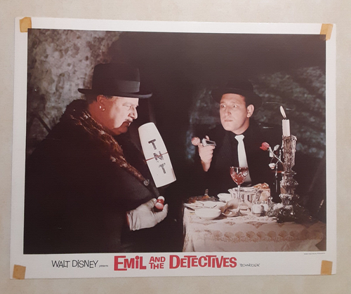 Emil and the Detectives 1964 Vintage Disney Lobby Card Complete Set of 9 Movie - Picture 16 of 24