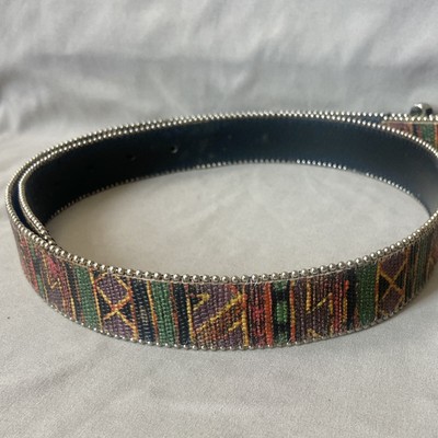 Woman’s  Aztec bohemian statement gold trimming stretchy belt aztecetsy_750x.png.jpg?v=  main image 4