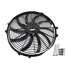 16" Universal Slim Fan 3500FCM Push Pull Electric Radiator Cooling 12V Mount Kit