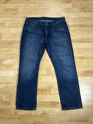 Levis 514 Jeans Mens Blue Regular Straight Fit Dark Wash Denim