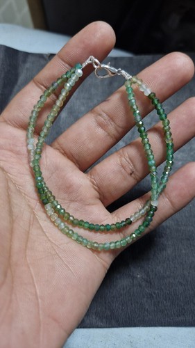 Pulsera De Cuentas Redondas De 3 Mm De Multi Ónix Y Plata 925 De 8" De 2 Capas - Imagen 3 de 8