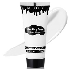 MEICOLY White Face Body Paint,2.37Oz Large Tube Water Based Washable Body Paint